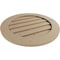 Ekena Millwork Timberthane Knotty Pine Round Faux Wood Non-Functional Gable Vent, Primed Tan, 33"W x 33"H GVURRO33DKPPR - alternate 4